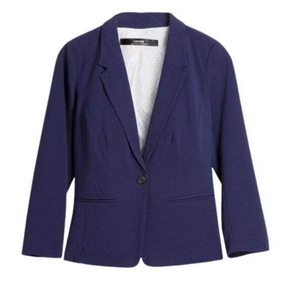 Kensie Jackets & Blazers - Kensie Rebekah Stretch Crepe Blazer Jacket Navy Blue Women's Size Medium
